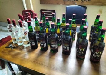 বেনাপোল সীমান্তে পুলিশের অভিযানে ২৬ বোতল বিদেশি মদসহ এক নারী