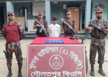 বেনাপোল দৌলতপুর সীমান্তে থেকে১৫ পিচ স্বর্ণবার সহ আটক ১