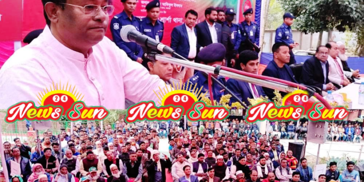 বাঙালি জাতির রক্তের আখরে অর্জিত বাংলাদেশ আর বঙ্গবন্ধু এক কাপড়ে আঁকা লাল সবুজের পতাকা……………………. শার্শা থানায় শেখ আফিল উদ্দিন এমপি