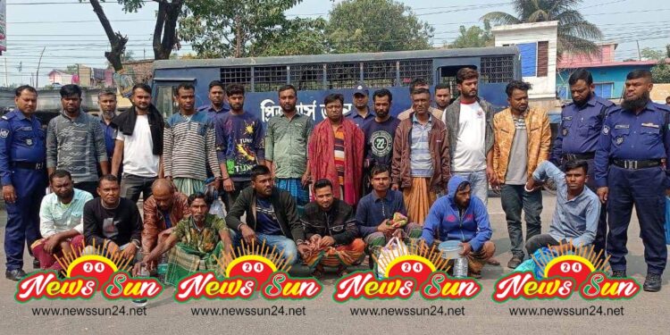 বেনাপোল পোর্ট থানা পুলিশের অভিযানে ২১ আসামী গ্রেফতার