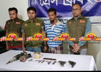 যশোরে অস্ত্রের কারখানার সন্ধান অস্ত্র তৈরির সরঞ্জামাসহ আটক ১