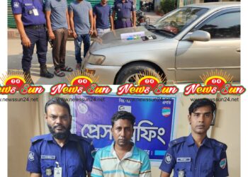 বেনাপোল পোর্ট থানা পুলিশের পৃথক অভিযানে ৬২০পিস ইয়াবা ও প্রাইভেট কারসহ ৪ জন আটক