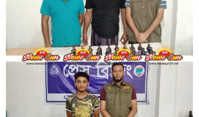 বেনাপোলে ডিবির অভিযানে ফেনসিডিলসহ আটক ৩