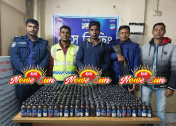 বেনাপোল পুলিশের সাঁড়াশি অভিযান  ৩৫৫ বোতল ফেন্সিডিলসহ ১ মাদক কারবারি আটক