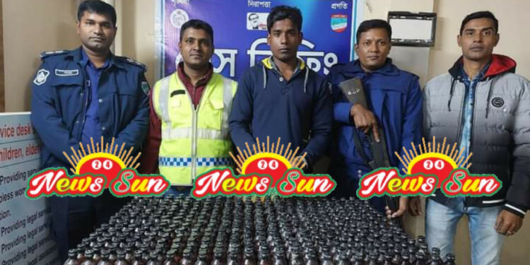 বেনাপোল পুলিশের সাঁড়াশি অভিযান ৩৫৫ বোতল ফেন্সিডিলসহ ১ মাদক কারবারি আটক