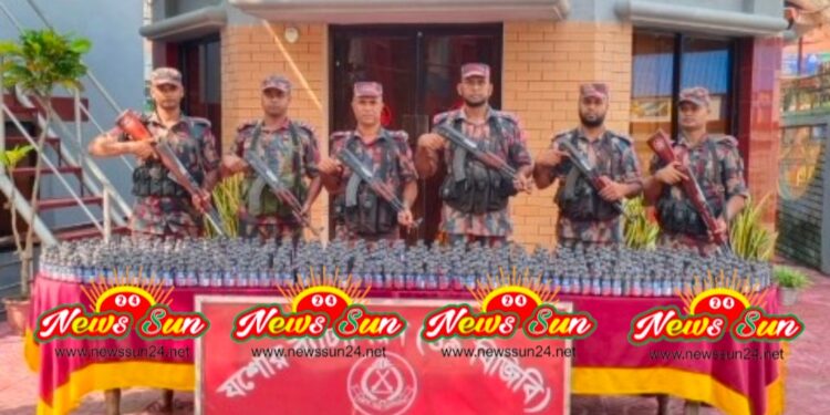 বেনাপোল সীমান্তে বিজিবির অভিযানে বিপুল পরিমাণ ফেন্সিডিল উদ্ধার