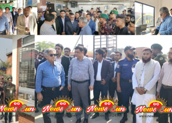 বেনাপোল স্থলবন্দর পরিদর্শন করলেন নৌ-পরিবহন মন্ত্রণালয়ের উপদেস্টা সাখাওয়াত হোসেন।