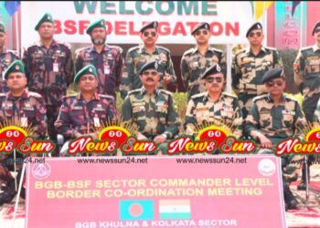 বেনাপোলে বিজিবি ও বিএসএফ এর পতাকা বৈঠক