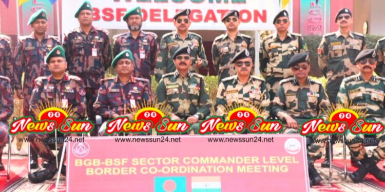 বেনাপোলে বিজিবি ও বিএসএফ এর পতাকা বৈঠক