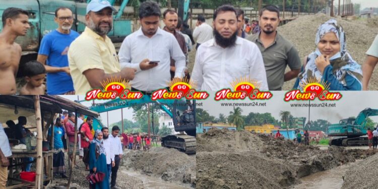 বেনাপোল স্থলবন্দরের পানি নিষ্কাশনের ব্যবস্থা না থাকায়’ ভারী বর্ষার কারণে বিভিন্ন স্থান পানিতে ডুবে আছে”