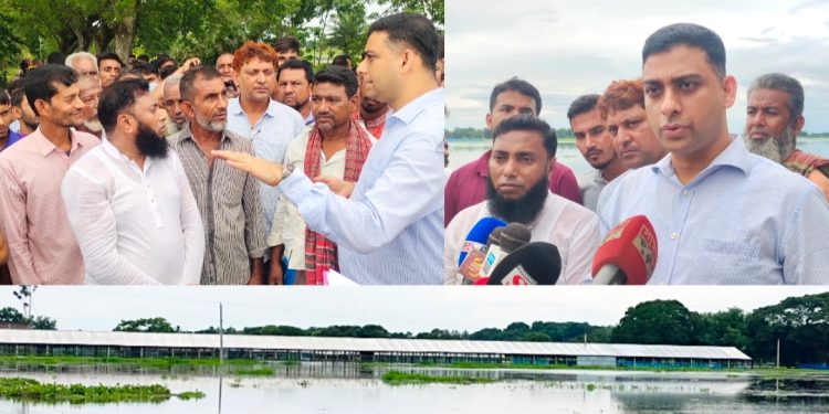 শার্শার উলাশী ইউনিয়নে হাজার হাজার হেক্টর ফসলি জমি পানির নিচে ও পানিবন্দি ২৫০ পরিবার