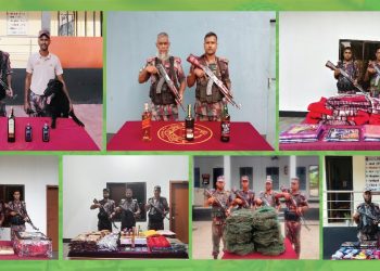 বেনাপোলে বিজিবির অভিযানে মাদকদ্রব্য ও চোরাচালান পণ্য আটক