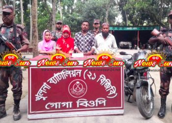 অবৈধভাবে ভারতে প্রবেশের সময় অভয়নগরের ২ জন সহ ৪ বাংলাদেশি আটক