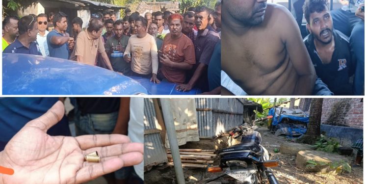 শার্শার দাউদখালী গ্রামে সন্ত্রাসী হামলা,দুই সন্ত্রাসী আটক,গুলির খোঁসা উদ্ধার