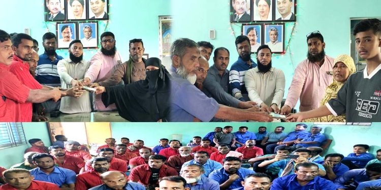 বেনাপোল স্থলবন্দর ৯২৫ এর শ্রমিকের মরণোত্তর হিসাবে ২ পরিবারের মাঝে নগত অর্থ প্রদান