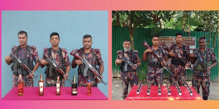 বেনাপোল সীমান্তে বিজিবির অভিযানে মাদকদ্রব্য ও চোরাচালান পণ্য আটক