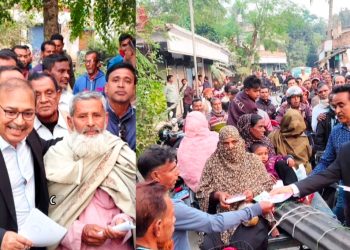 শার্শার গোড়পাড়া বাজারে তৃপ্তি’র নির্বাচনী পথসভা লিফলেট বিতরণ ও গনসংযোগে উৎসবমুখর পরিবেশে