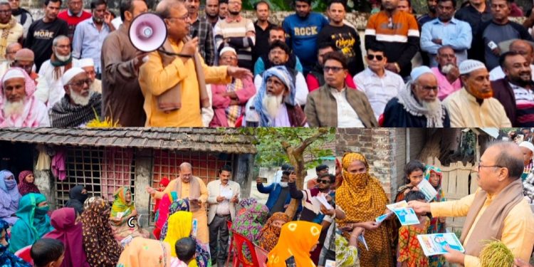 শার্শার কায়বায় নির্বাচনী পথসভা’ লিফলেট বিতরণ ও গণসংযোগ করলেন মফিকুল হাসান তৃপ্তি