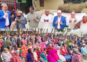 শার্শার পুটখালী ইউনিয়নের রাজাপুর ওয়ার্ডে মফিকুল হাসান তৃপ্তি’র উঠান বৈঠক ও লিফলেট বিতরণ