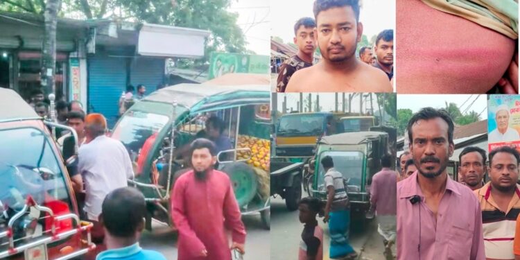 শার্শায় সিএনজি,পিকআপ ও ভ্যান চালকদের সংঘর্ষে উত্তেজনা,আহত কয়েকজন