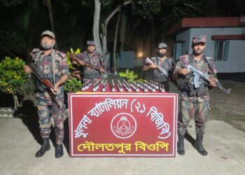 বেনাপোল দৌলতপুর সীমান্তে বিজিবির অভিযানে ৬০ বোতল ভারতীয় উইনিক্স সিরাপ উদ্ধার