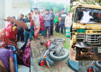 শার্শায় কাভার্ড ভ্যান ও মোটরসাইকেলের মুখোমুখি সংঘর্ষে নিহত ২