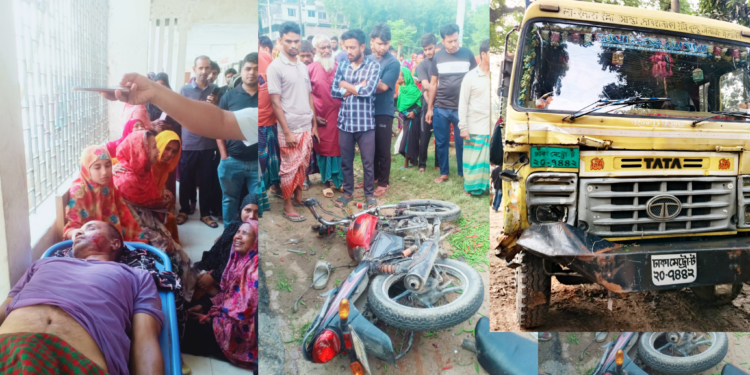 শার্শায় কাভার্ড ভ্যান ও মোটরসাইকেলের মুখোমুখি সংঘর্ষে নিহত ২