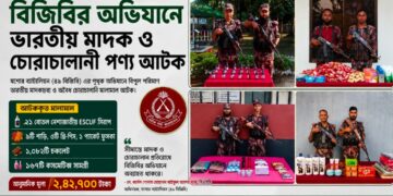 বেনাপোল সীমান্তে বিজিবির অভিযানে ভারতীয় মাদক ও চোরাচালানী পণ্য আটক