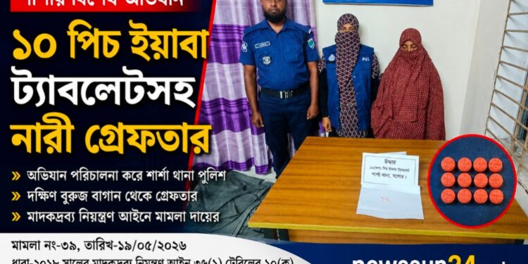শার্শায় পুলিশের বিশেষ অভিযানে ইয়াবাসহ এক নারী গ্রেফতার